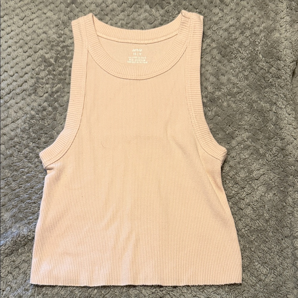 Aerie Soft Blush Ribbed Tank Top
